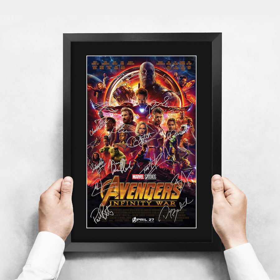 The framed print held up to show its size