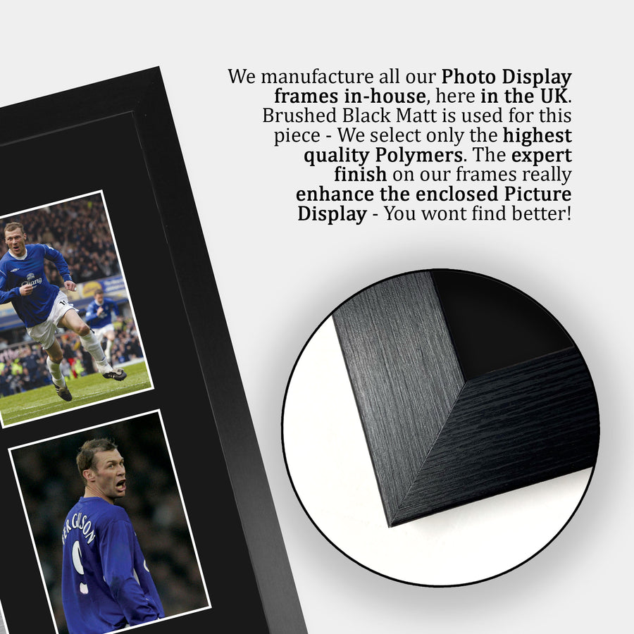 Close-up of the brushed black frame