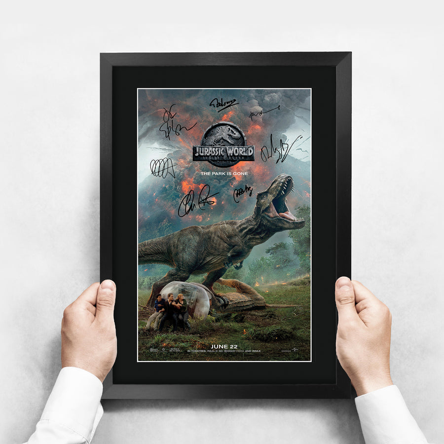 The framed print held up to show its size