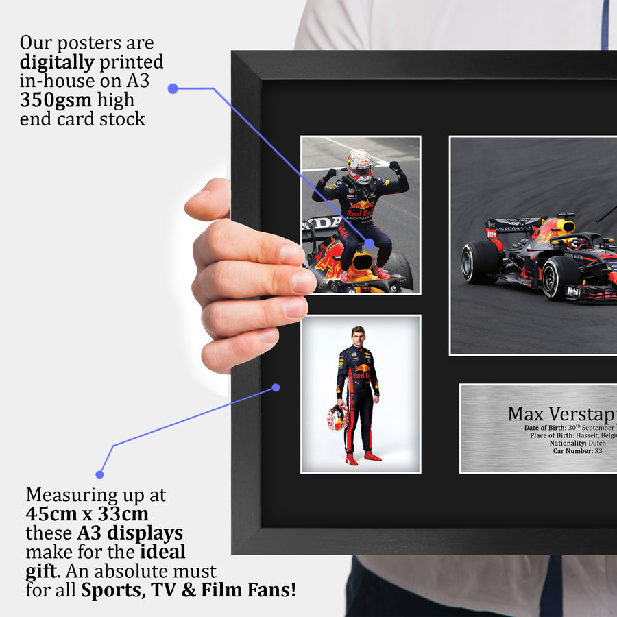 The framed print held up to show its size