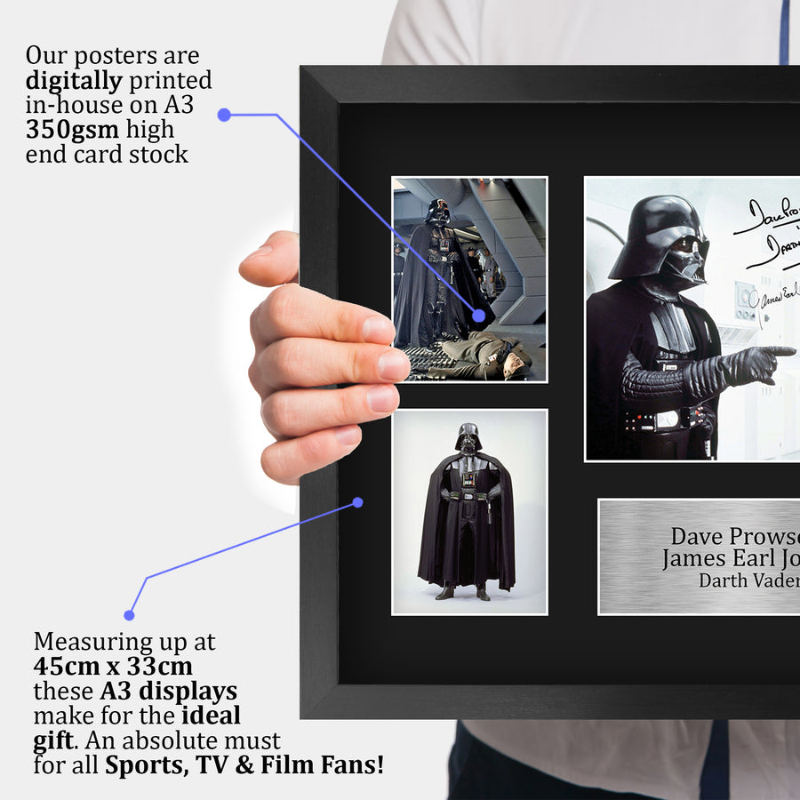 The framed print held up to show its size