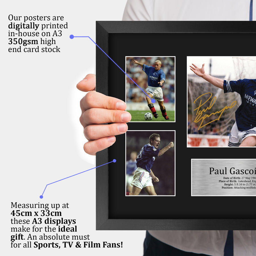 The framed print held up to show its size