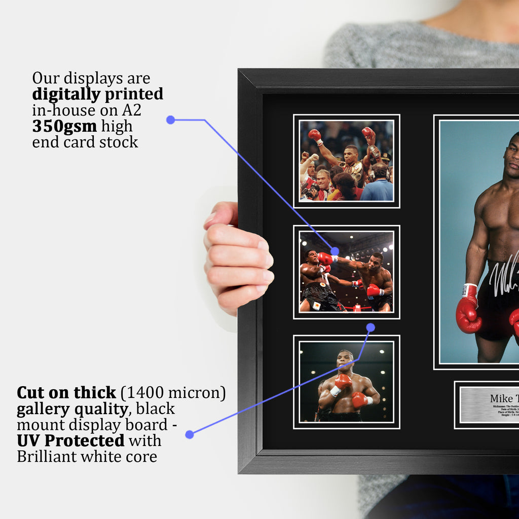 A2 Framed Mike Tyson Boxing A3 framed print, view 3
