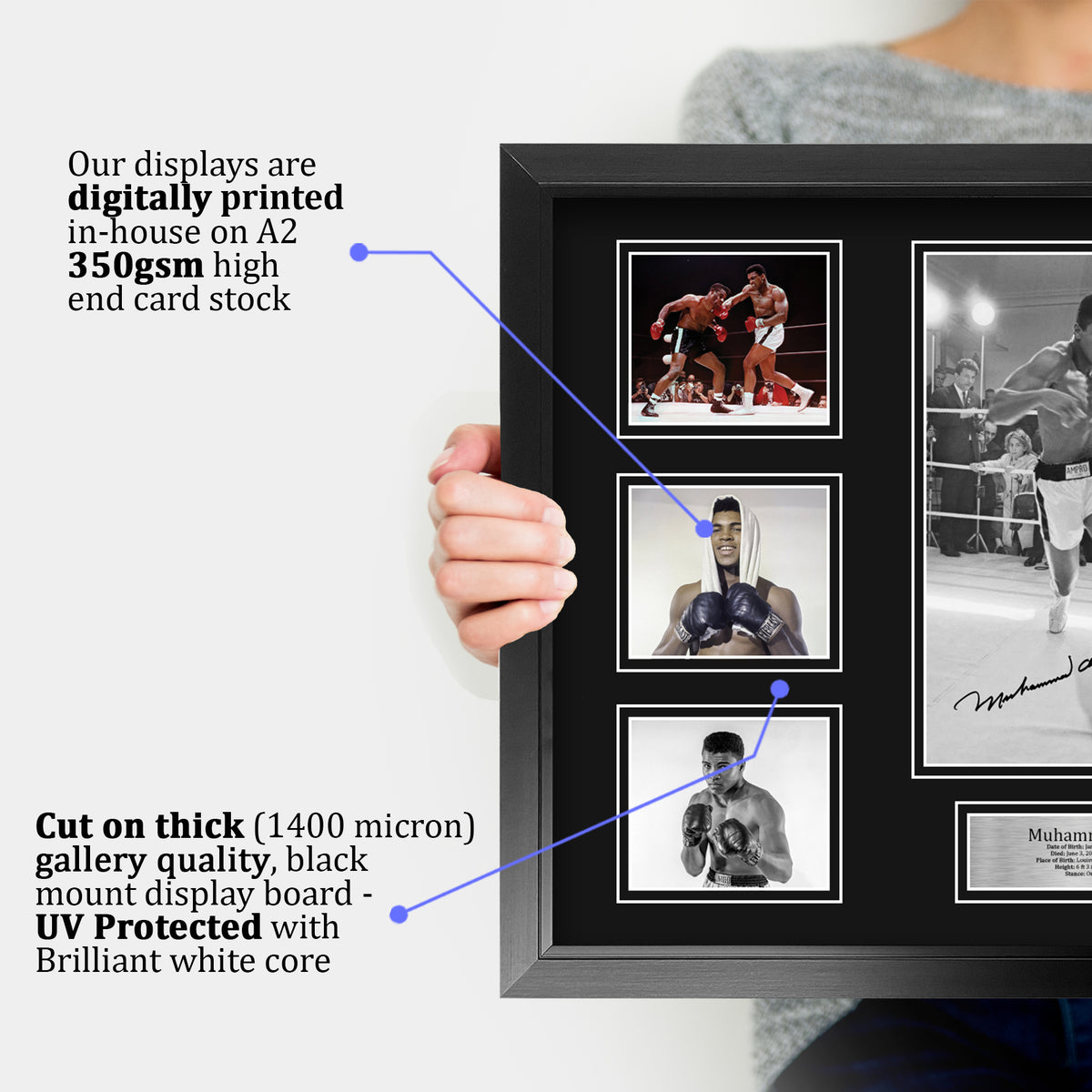 Muhammad Ali II A3 framed print, view 3