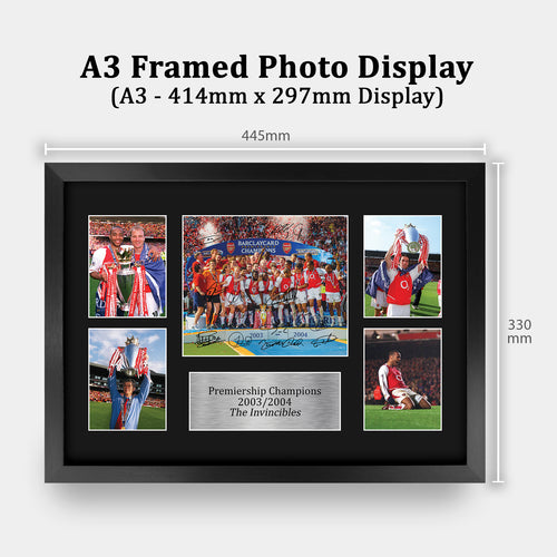 Arsenal 2004 Champions Prem League The Invincibles A3 framed print, view 2
