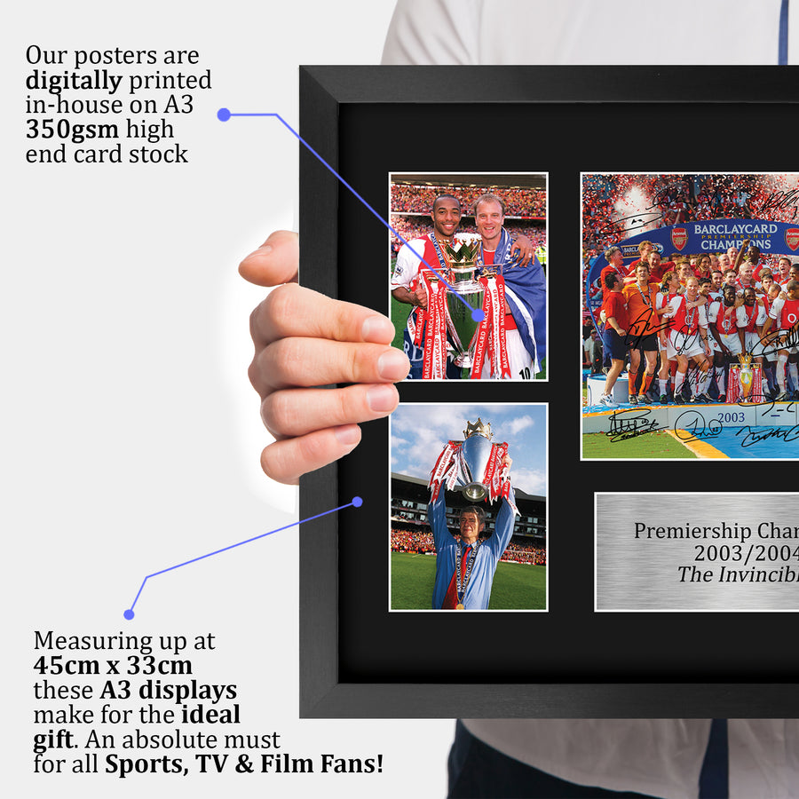 The framed print held up to show its size
