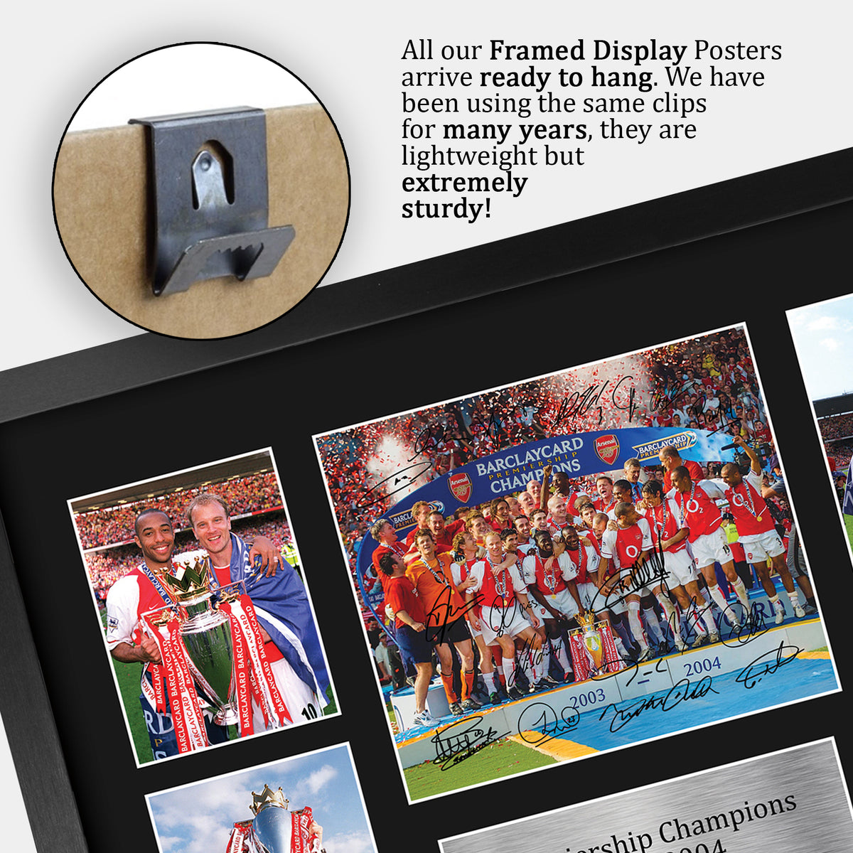 Arsenal 2004 Champions Prem League The Invincibles A3 framed print, view 5