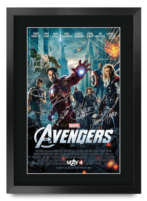 Avengers The Cast A3 framed print