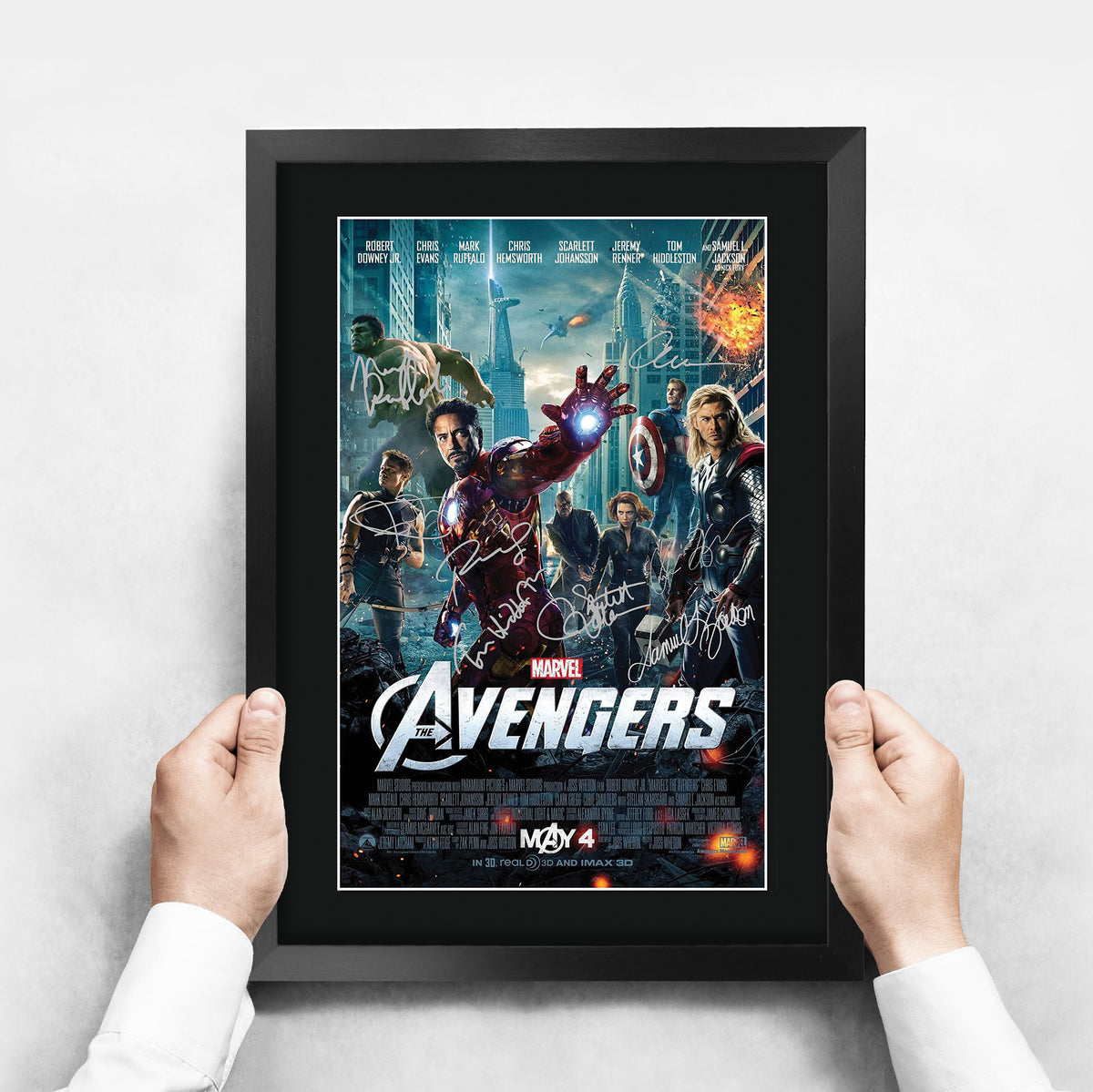 Avengers The Cast A3 framed print, view 3