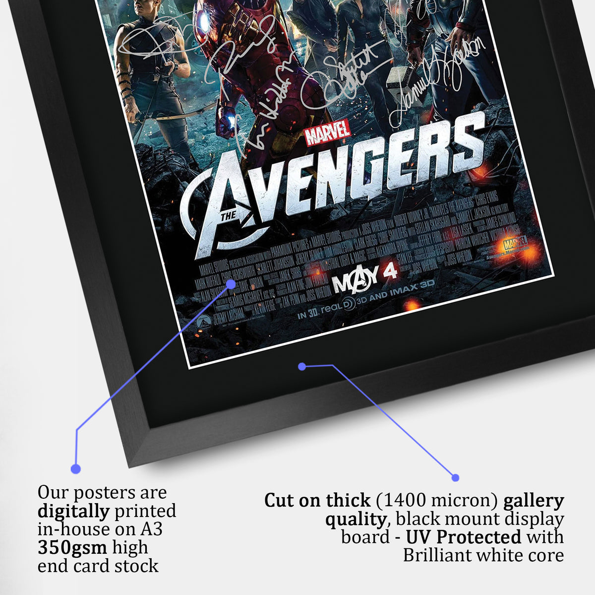 Avengers The Cast A3 framed print, view 4