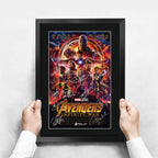 Avengers Infinity War Movie Poster Robert Downey Jr Chris Evans Chris Hemsworth A3 framed print, view 3