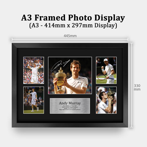 Andy Murray A3 framed print, view 2
