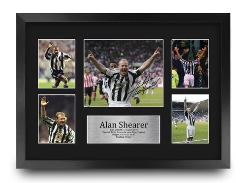 Alan Shearer Magpies A3 framed print