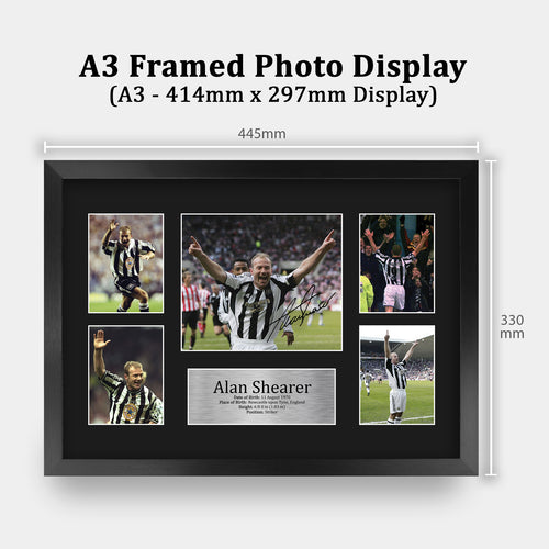 Alan Shearer Magpies A3 framed print, view 2