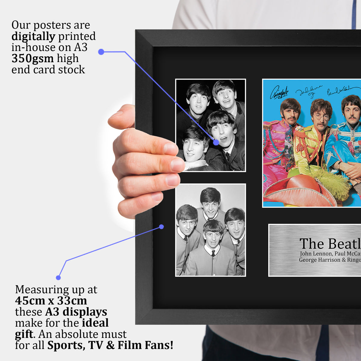 The Beatles A3 framed print, view 3