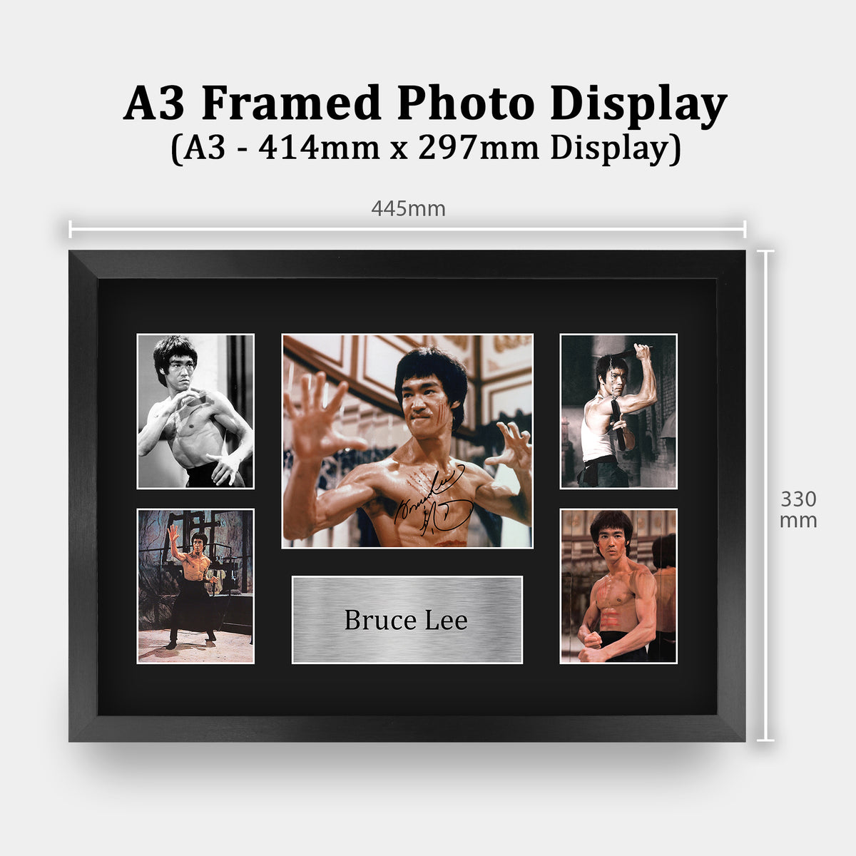Bruce Lee A3 framed print, view 2