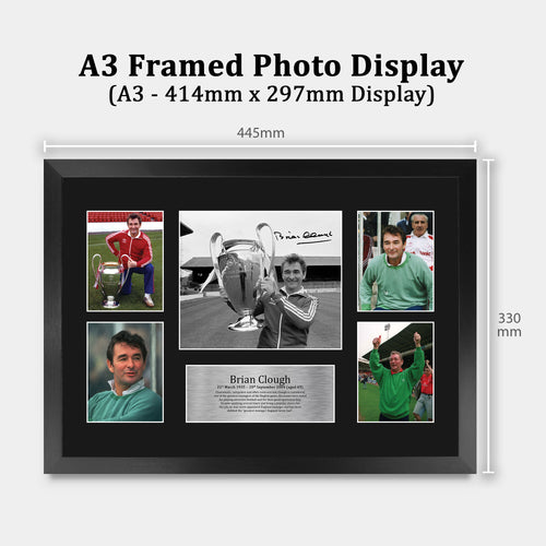 Brian Clough Nottingham Forest A3 framed print, view 2
