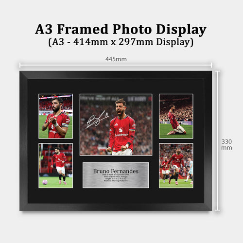 Bruno Fernandes Manchester United A3 framed print, view 2