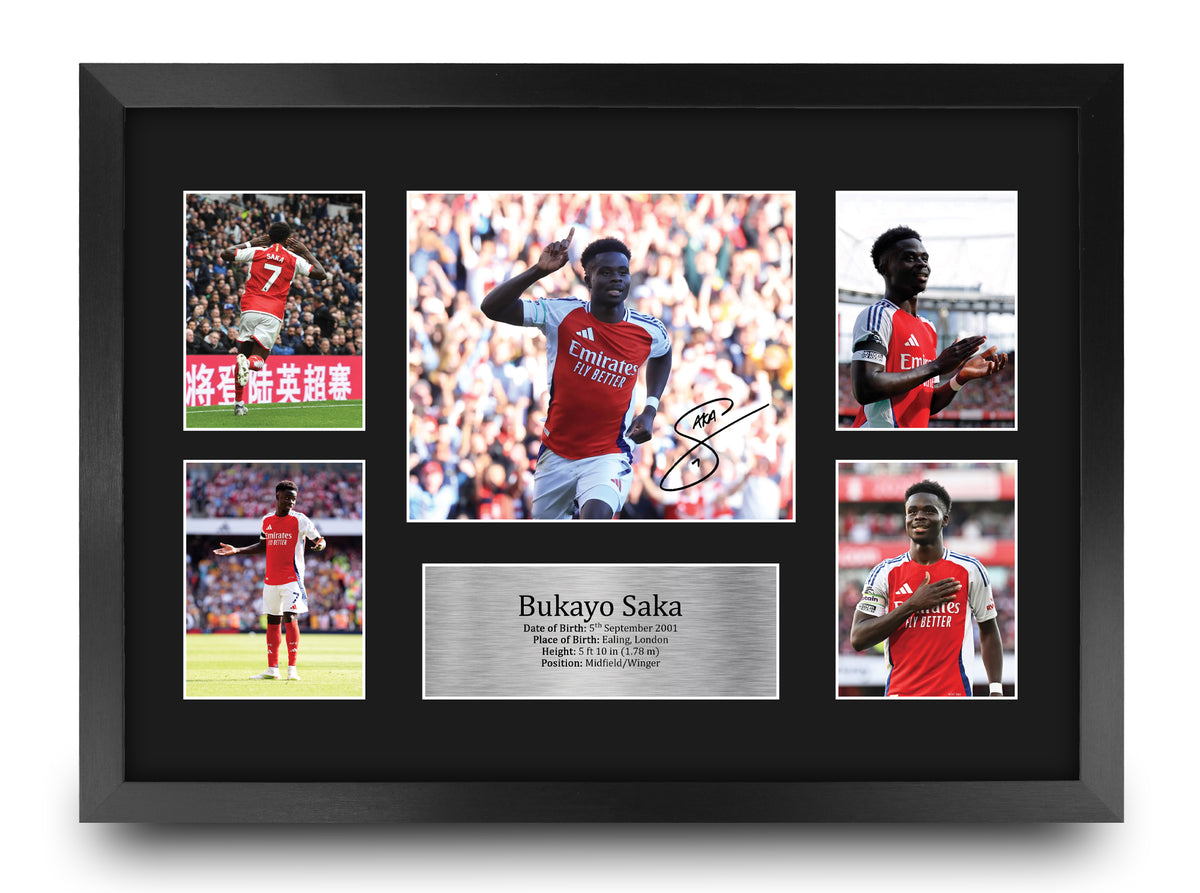Bukayo Saka Gunners A3 framed print