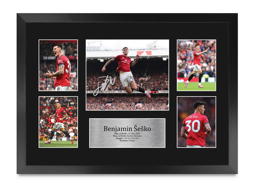 Benjamin Sesko A3 framed print