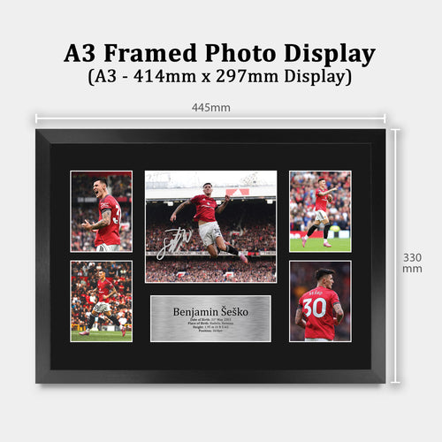 Benjamin Sesko A3 framed print, view 2