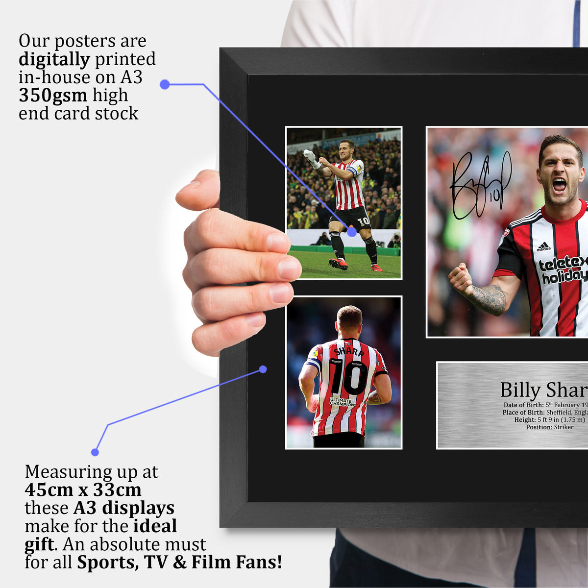 Billy Sharp Blades A3 framed print, view 3