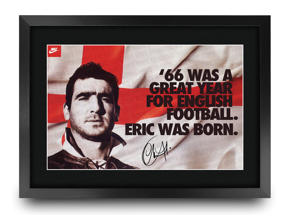 Eric Cantona 1966 Advert A3 framed print