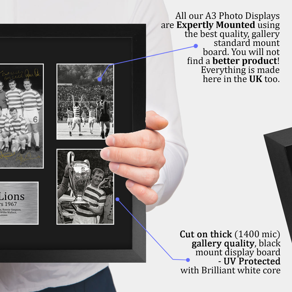 Celtic Lisbon Lions 1967 UEFA Euro Cup Winners A3 framed print, view 4