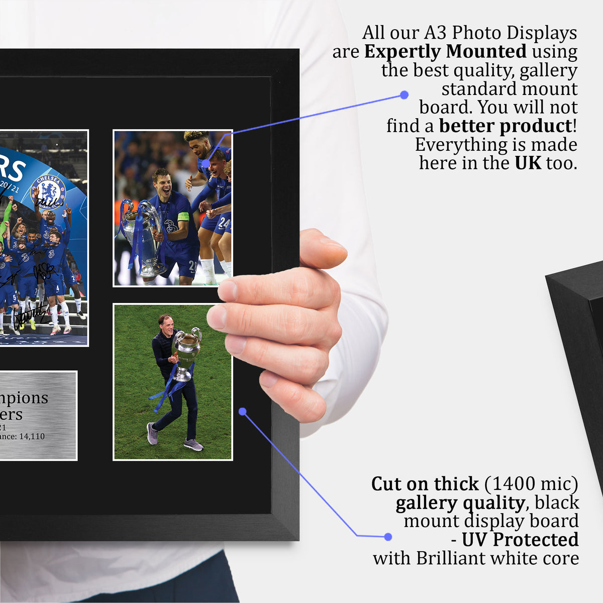 Champions League Winners 2021 A3 framed print, view 4