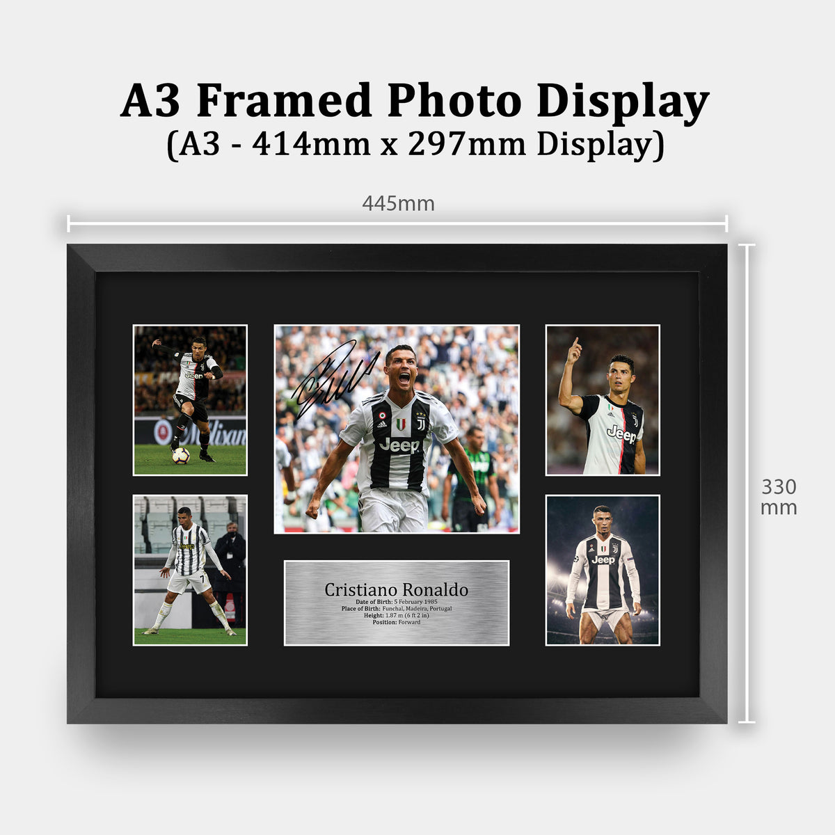 Ronaldo Turin A3 framed print, view 2