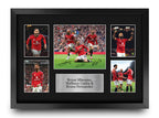 Bruno Fernandes, Bryan Mbeumo, Matheus Cunha A3 framed print