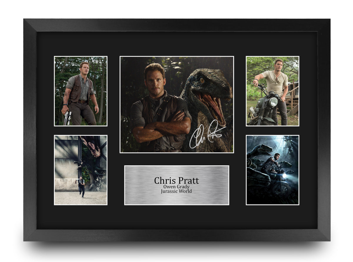 Chris Pratt Jurassic World A3 framed print