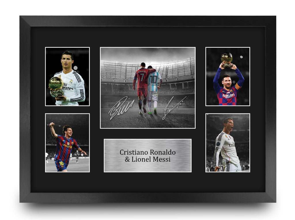 Cristiano Ronaldo & Lionel Messi A3 framed print