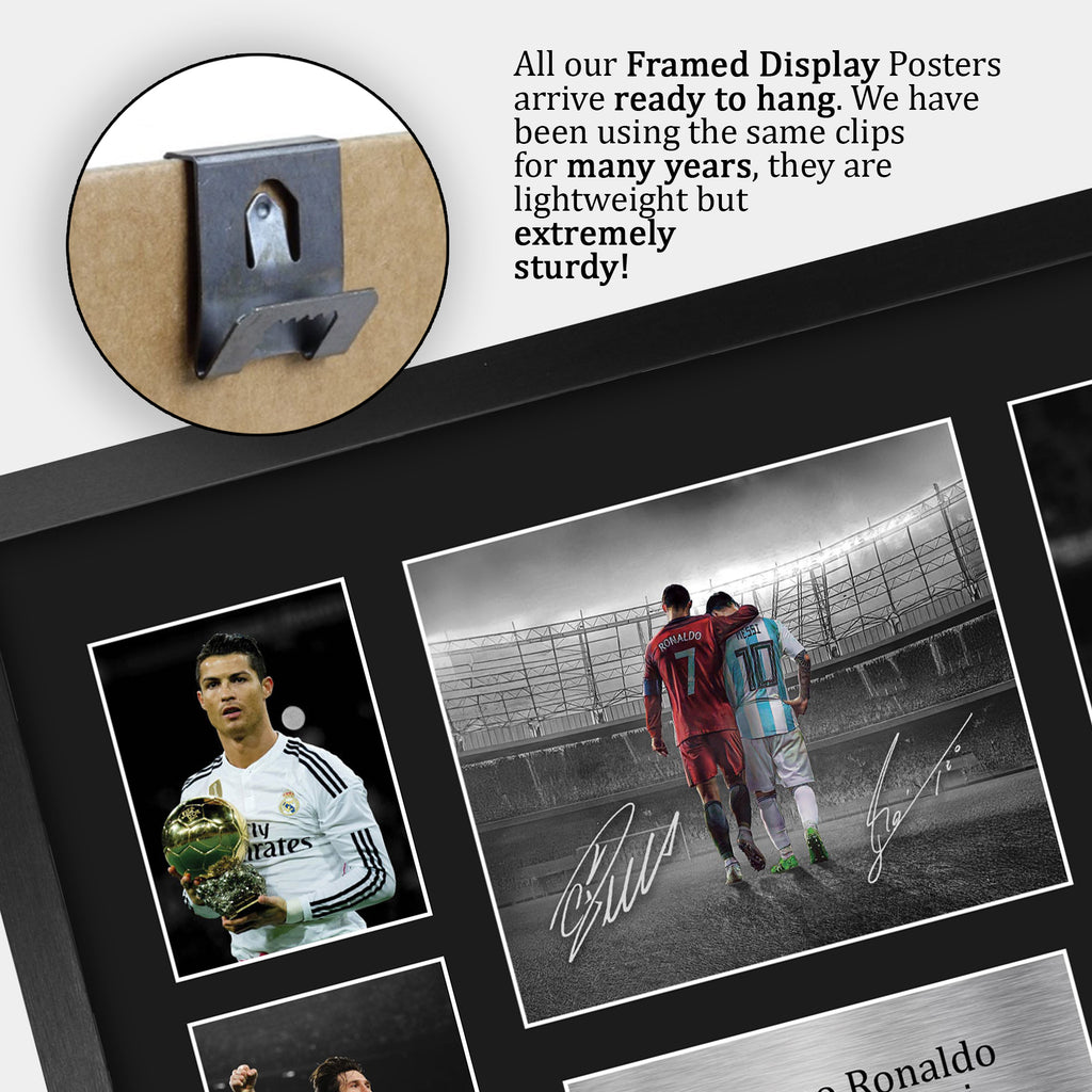 Cristiano Ronaldo & Lionel Messi A3 framed print, view 5