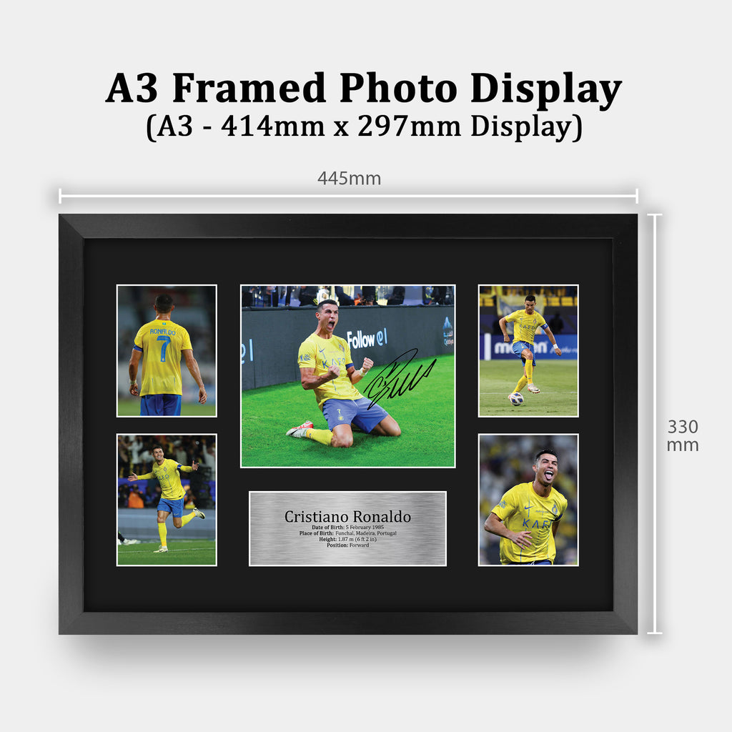 Cristiano Ronaldo Al Nassr A3 framed print, view 2