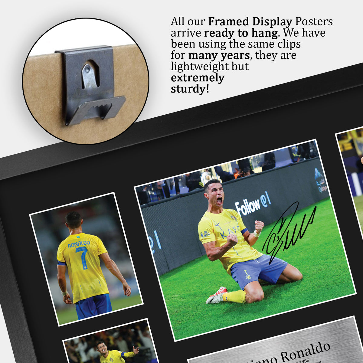 Cristiano Ronaldo Al Nassr A3 framed print, view 5
