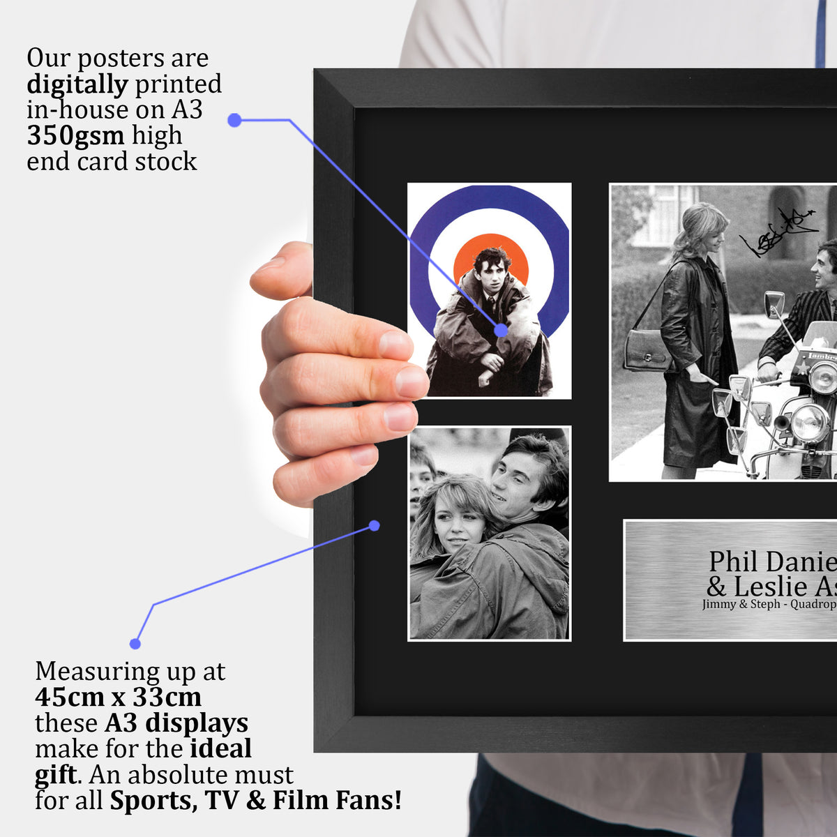 Phil Daniels & Leslie Ash Quadrophenia A3 framed print, view 3