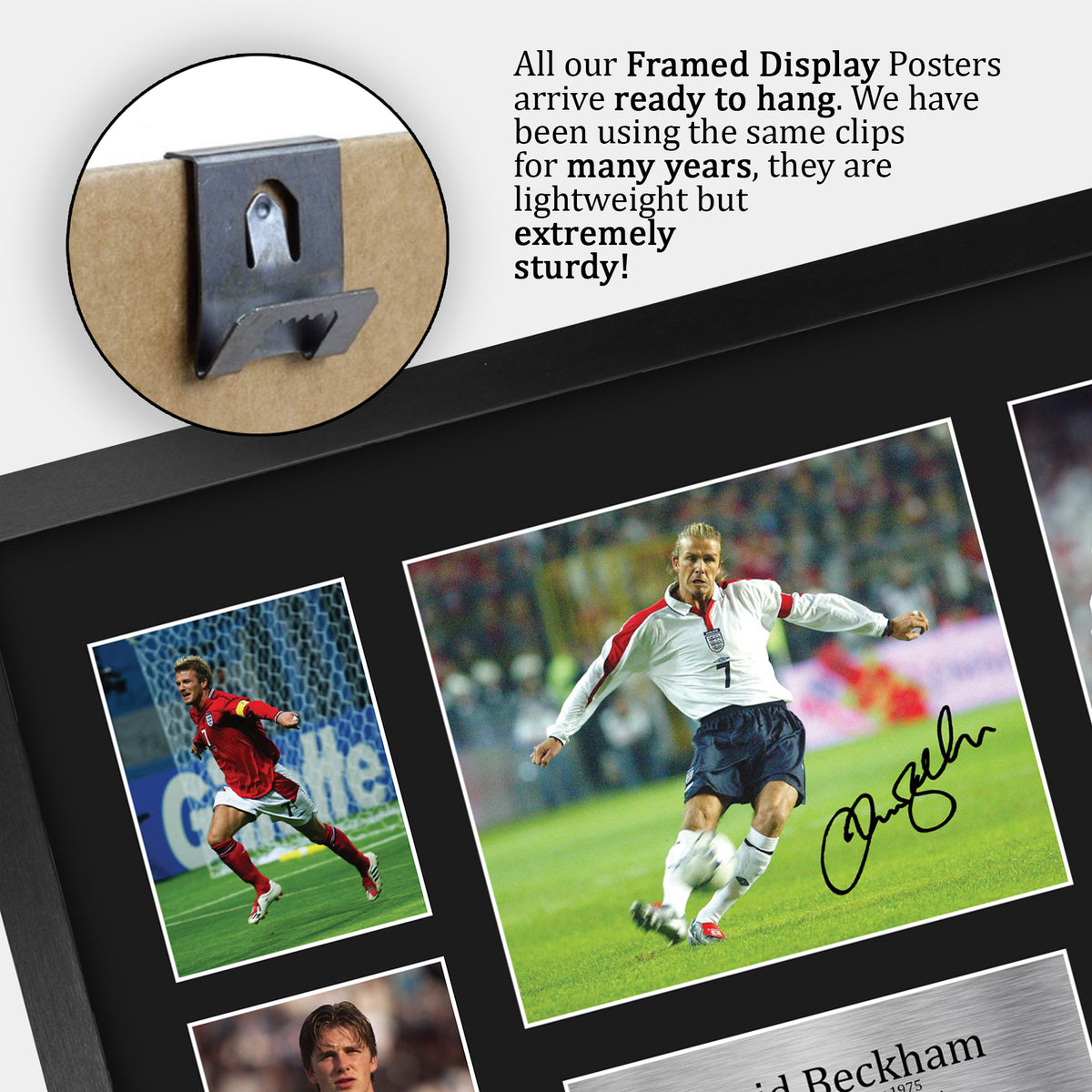 David Beckham England A3 framed print, view 5