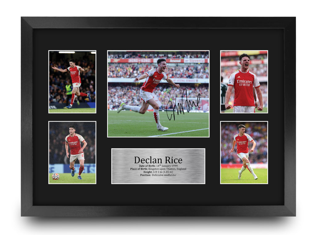 Declan Rice Gunners A3 framed print