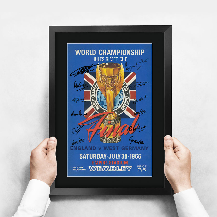 The framed print held up to show its size