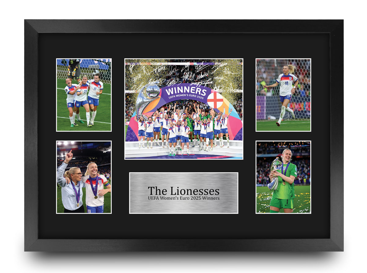 England Lionesses Euro 2025 Champions A3 framed print