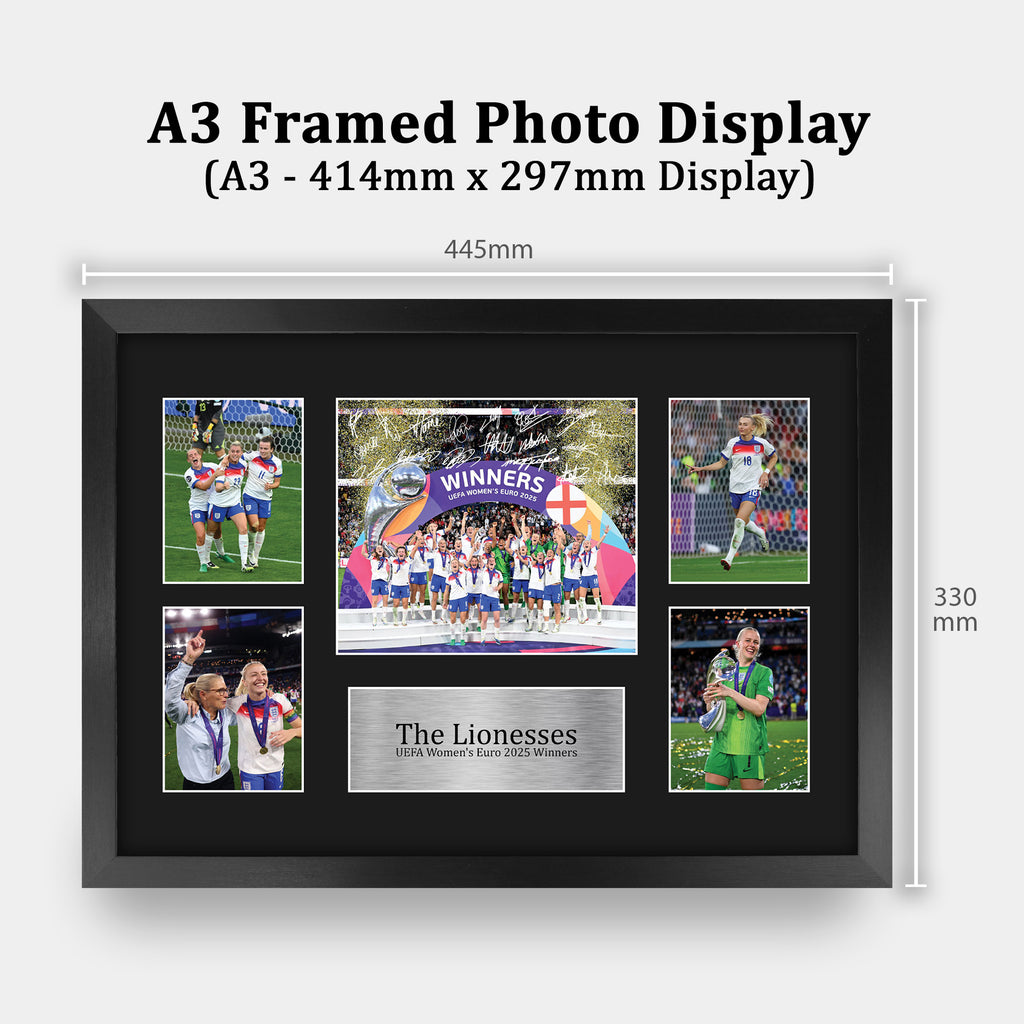 England Lionesses Euro 2025 Champions A3 framed print, view 2