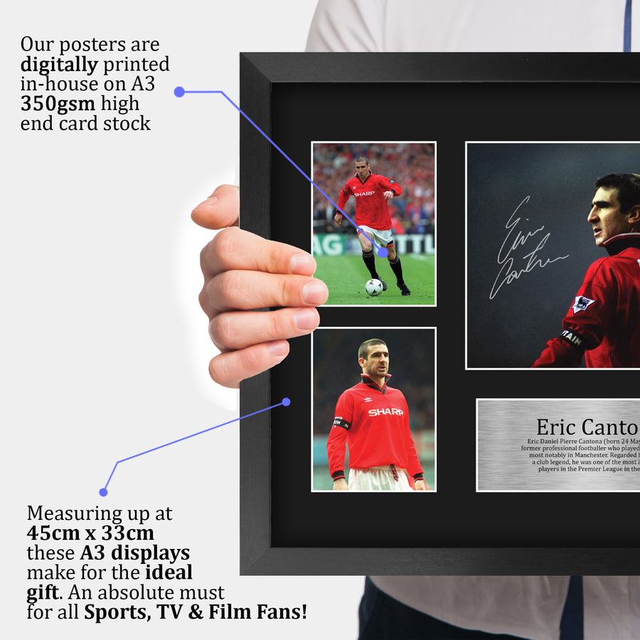 The framed print held up to show its size