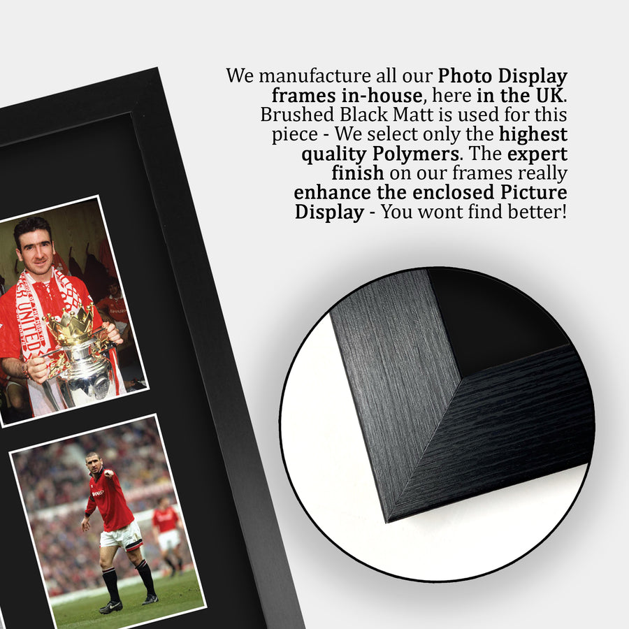 Close-up of the brushed black frame