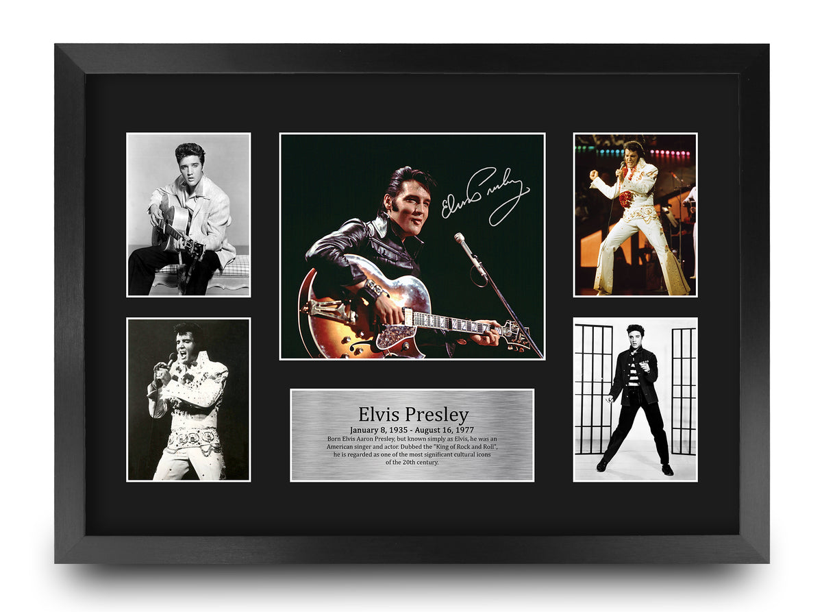 Elvis Presley Musician The King A3 framed print