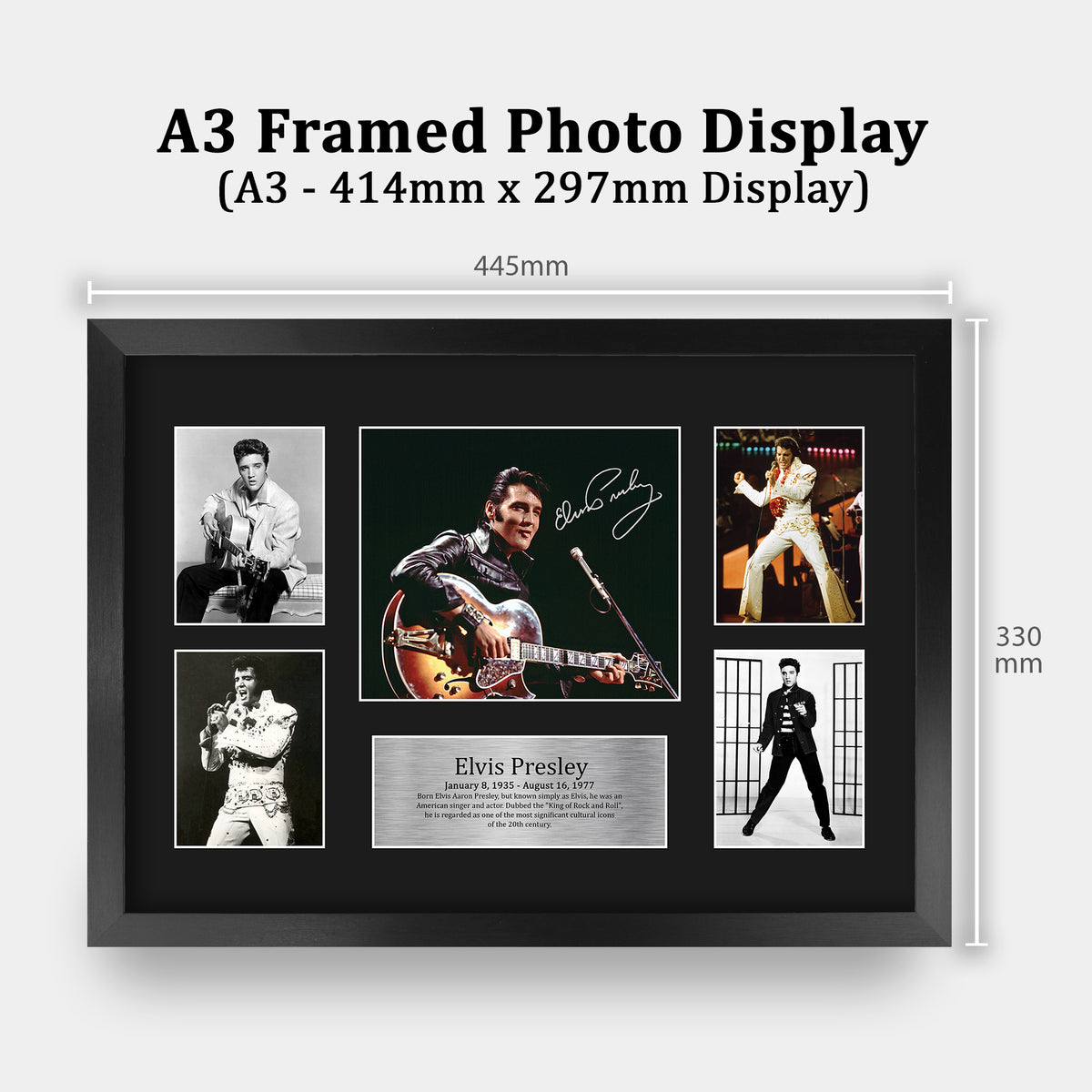 Elvis Presley Musician The King A3 framed print, view 2