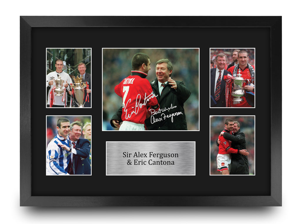 Sir Alex Ferguson & Eric Cantona A3 framed print