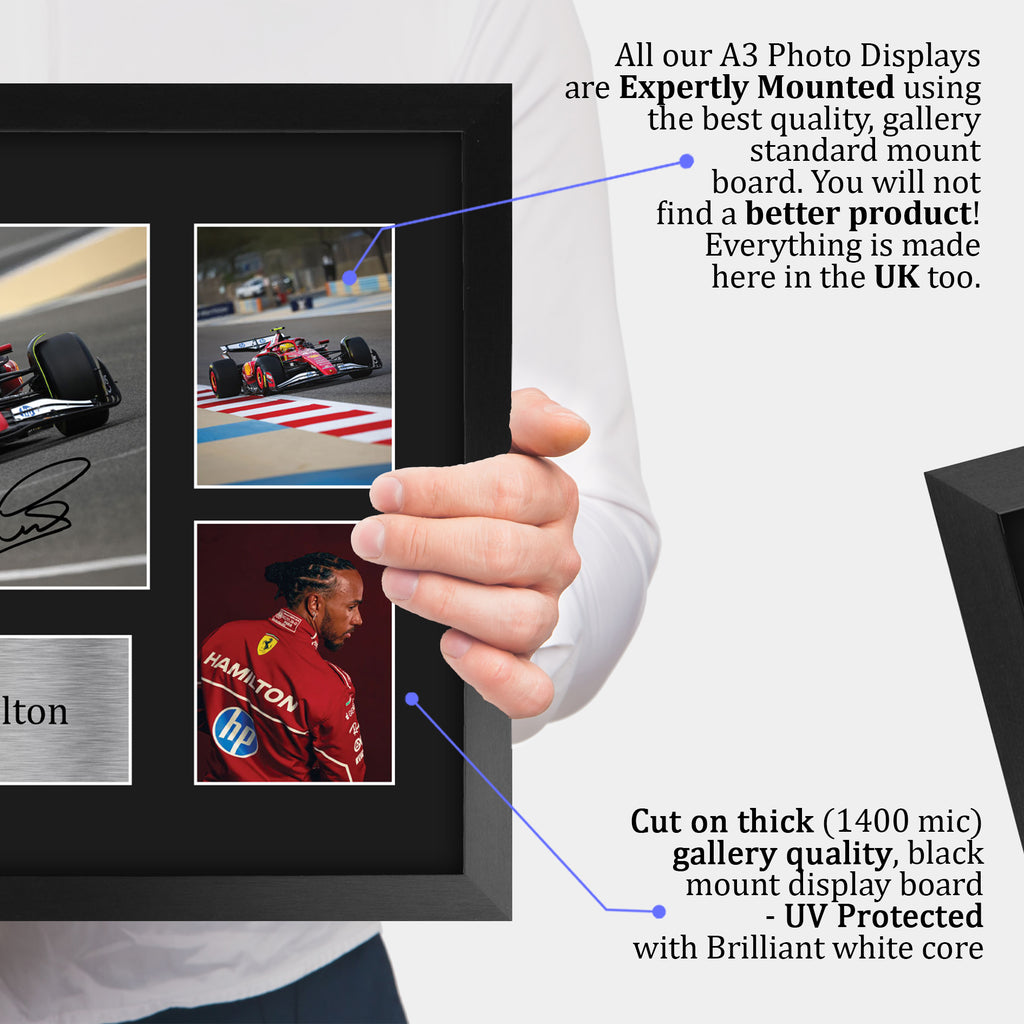 Lewis Hamilton A3 framed print, view 4