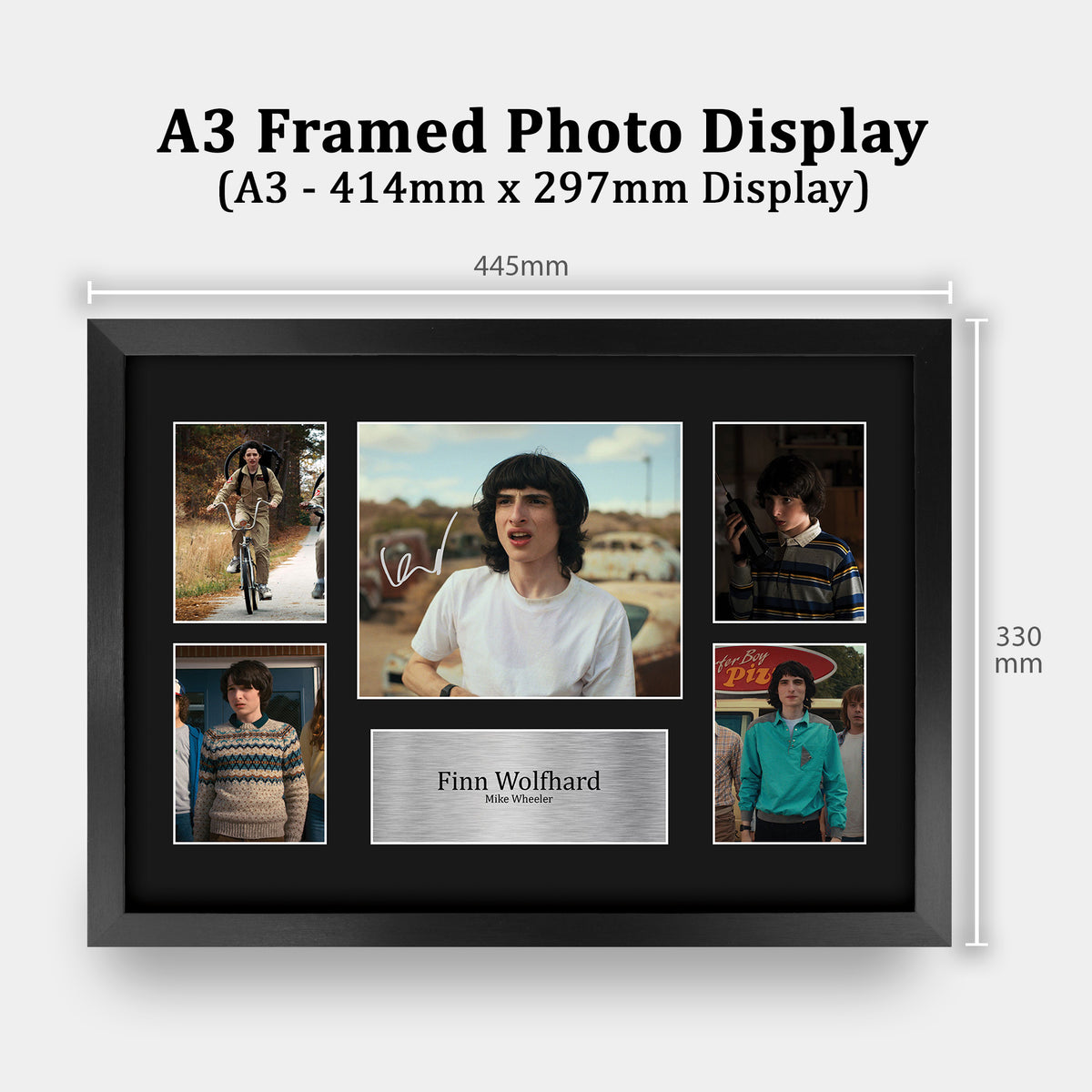 Finn Wolfhard A3 framed print, view 2