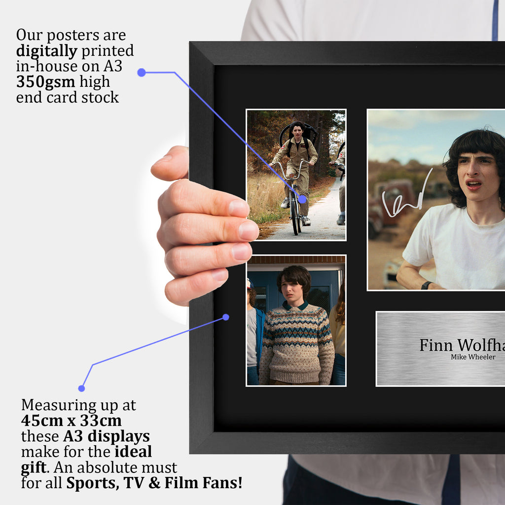 Finn Wolfhard A3 framed print, view 3